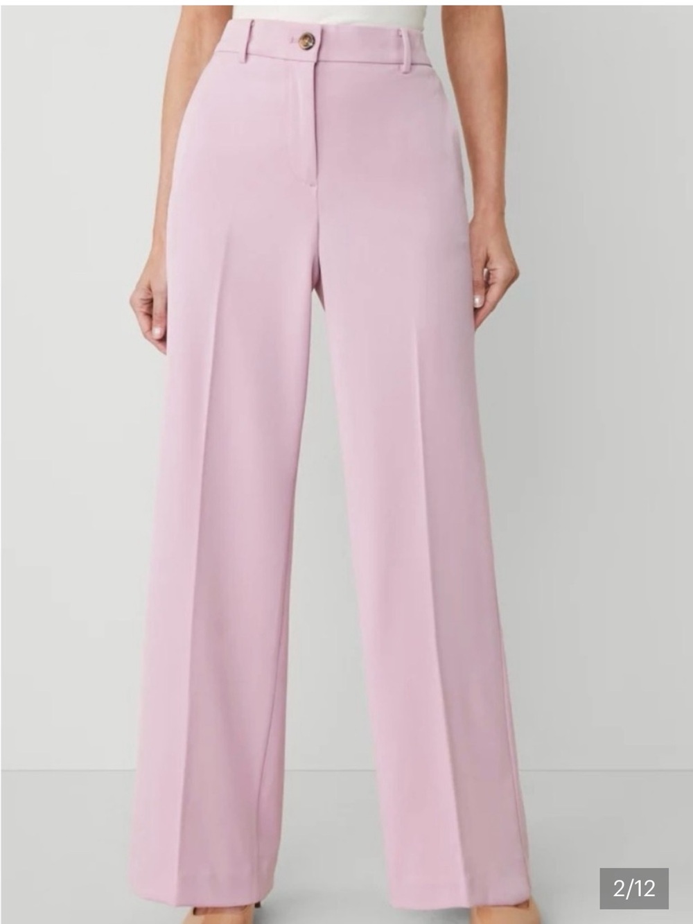 Ann Taylor Perfect Wide-Leg Pants in Dusted Orchid Size 6